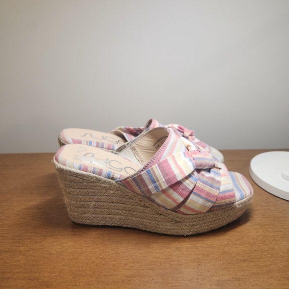 Sugar Shoes - Sugar Harlem espadrille Pastel Colorful Striped Coquette Size 8.5
